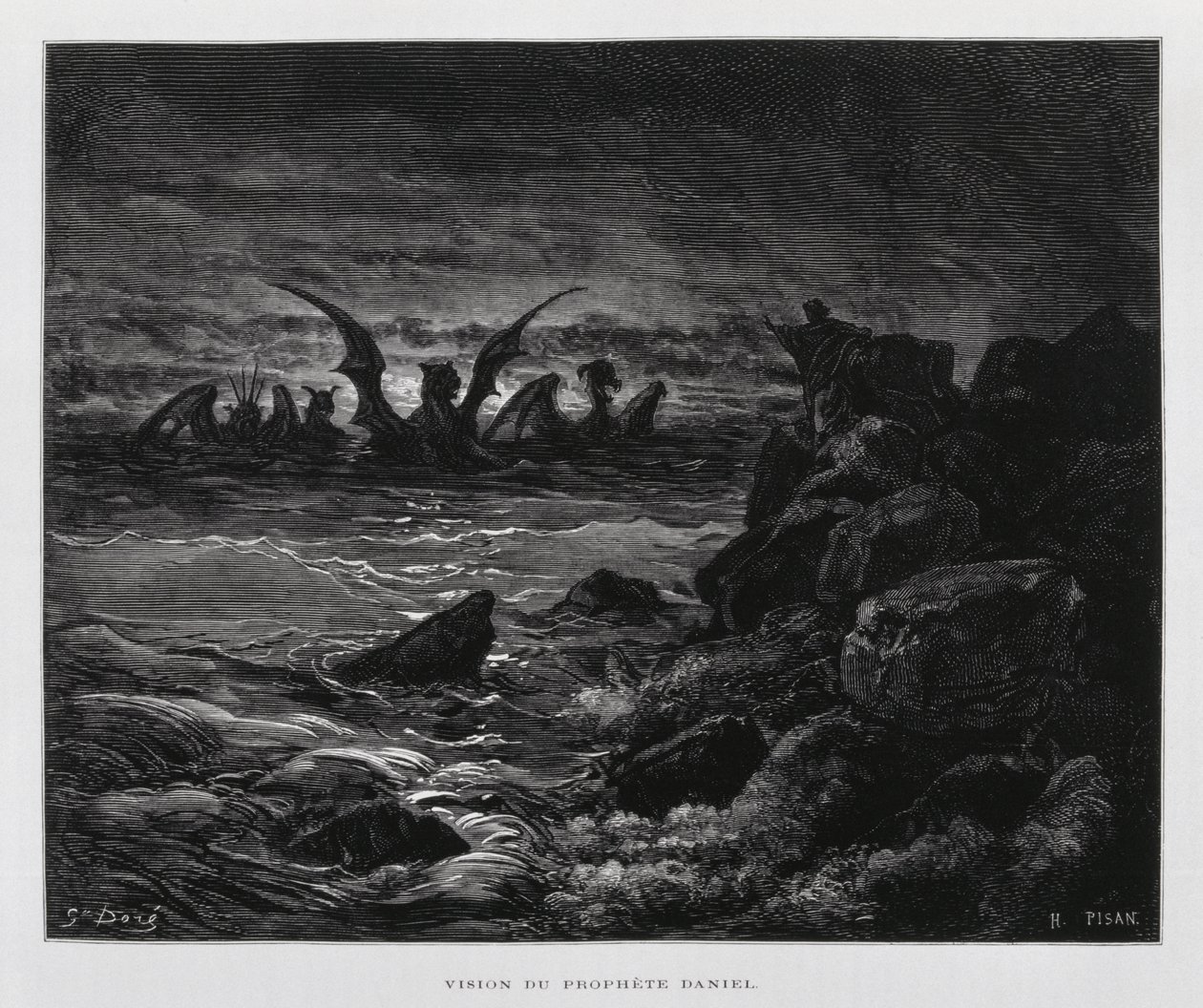 Visione del profeta Daniele, Illustrazione dalla Bibbia di Doré da Gustave Dore