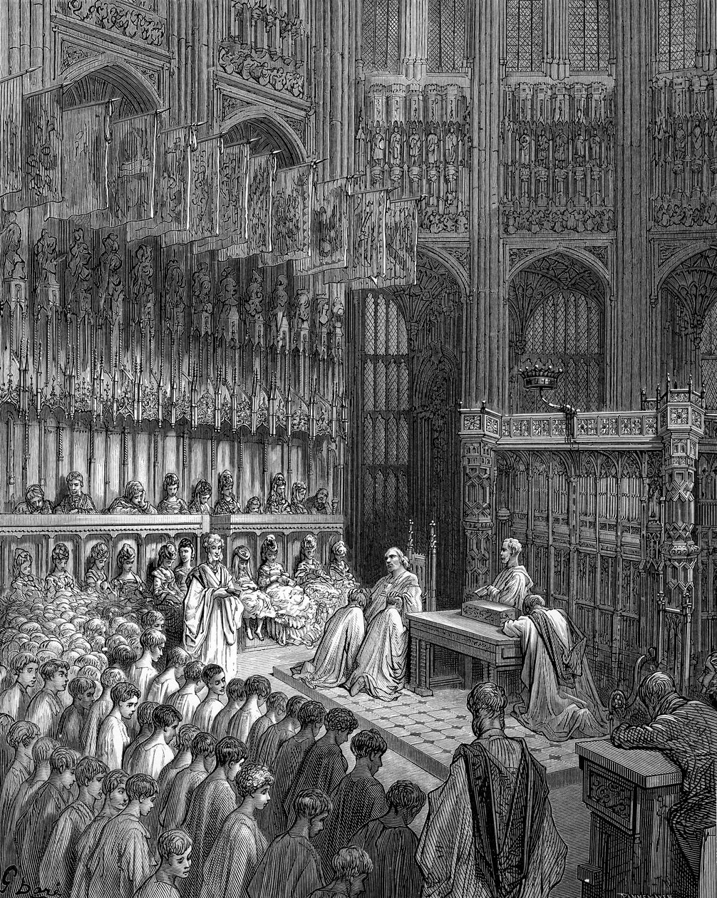 Abbazia di Westminster - Confermazione dei ragazzi di Westminster da Gustave Dore