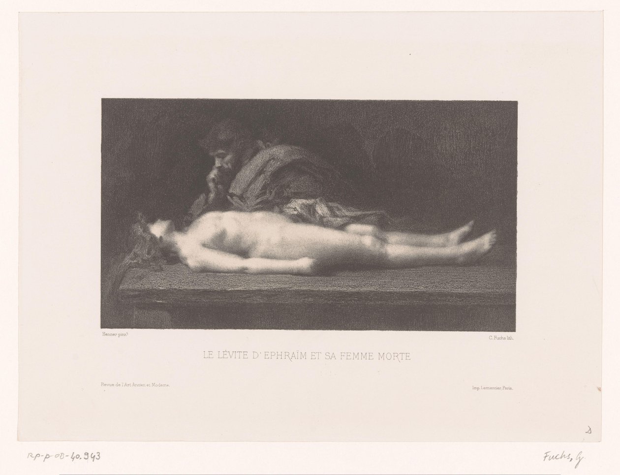 Levita di Efraim e sua moglie morta da Gustave Fuchs