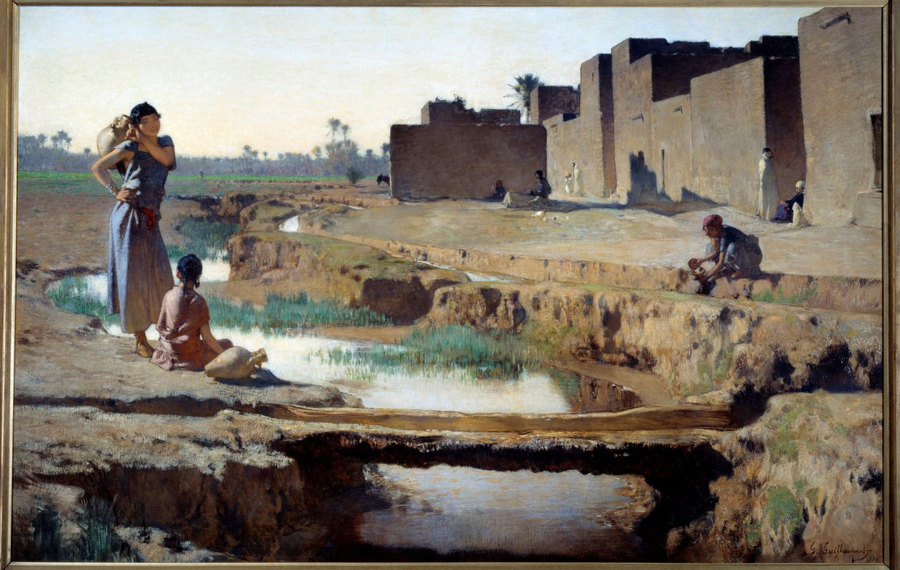 Orientalismo: La Seguia vicino a Biskra da Gustave Guillaumet