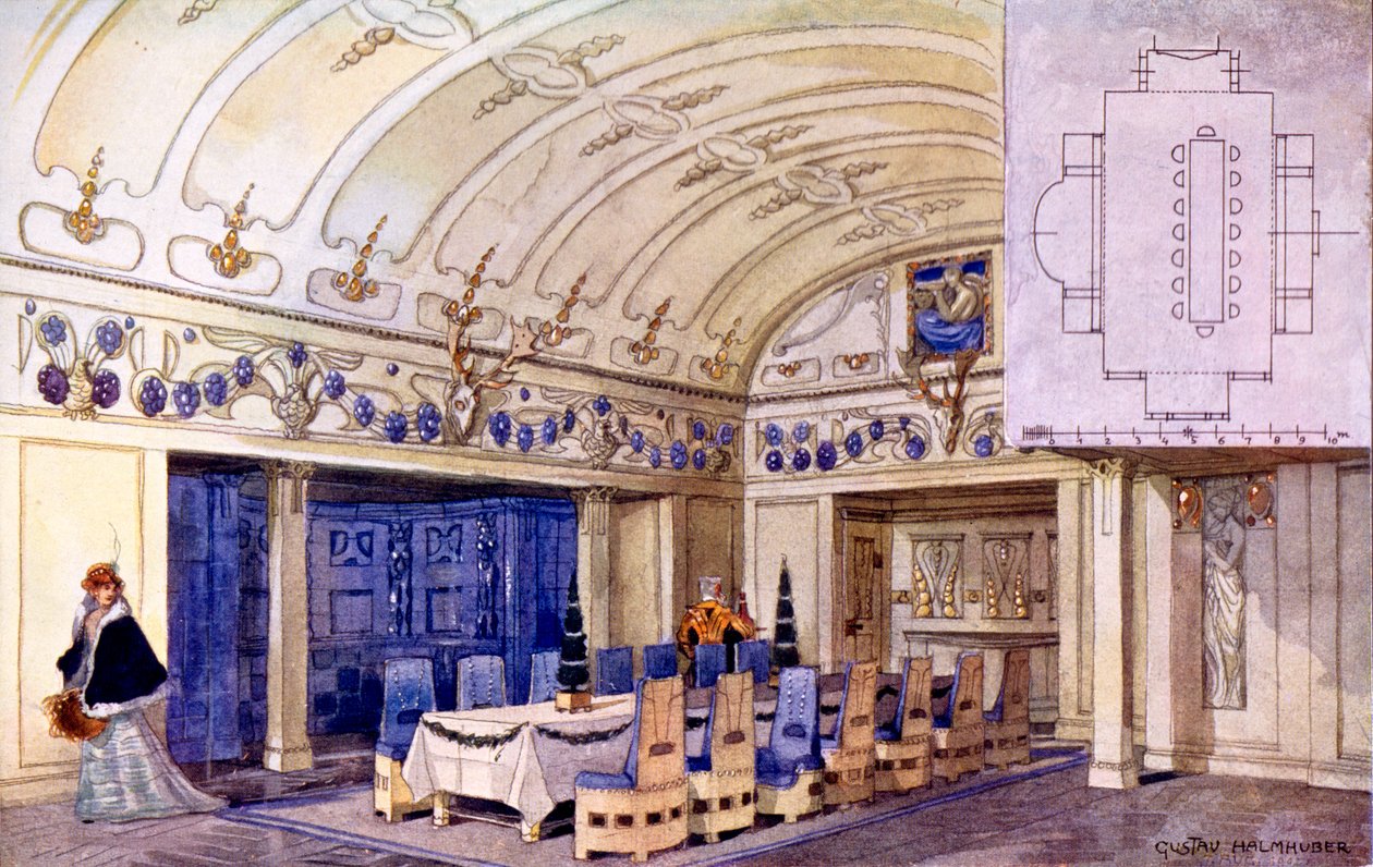 Sala da Pranzo Tedesca, inizio XX secolo da Gustave Halmhuber