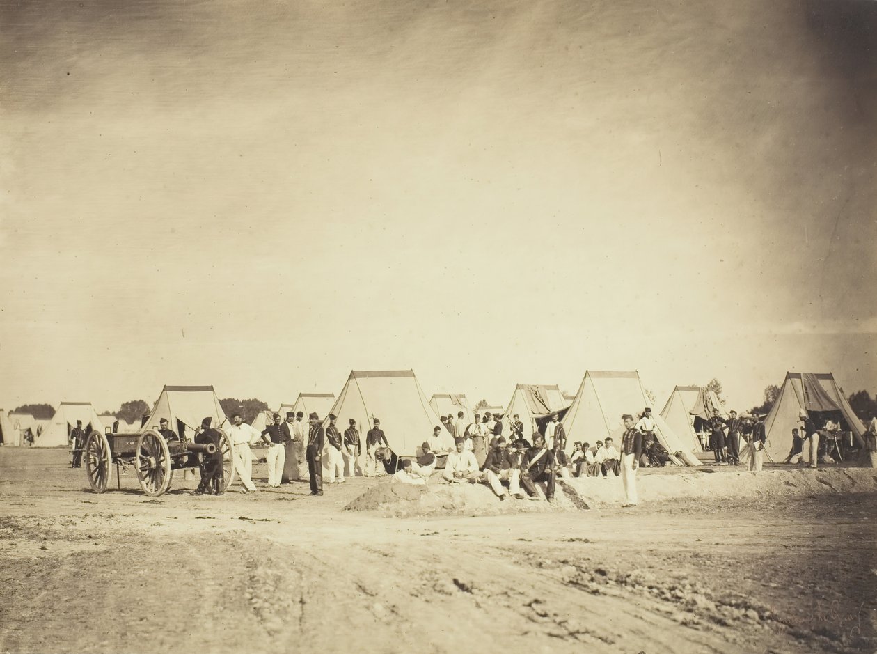 Accampamento di artiglieria, Camp de Châlons da Gustave Le Gray
