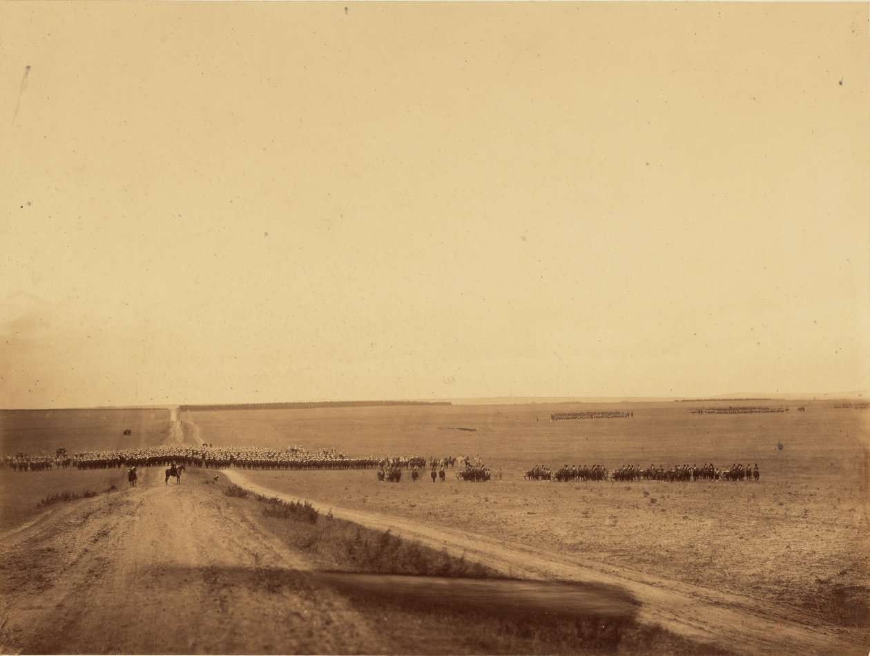 [Manovre di cavalleria, Campo di Chalons] da Gustave Le Gray