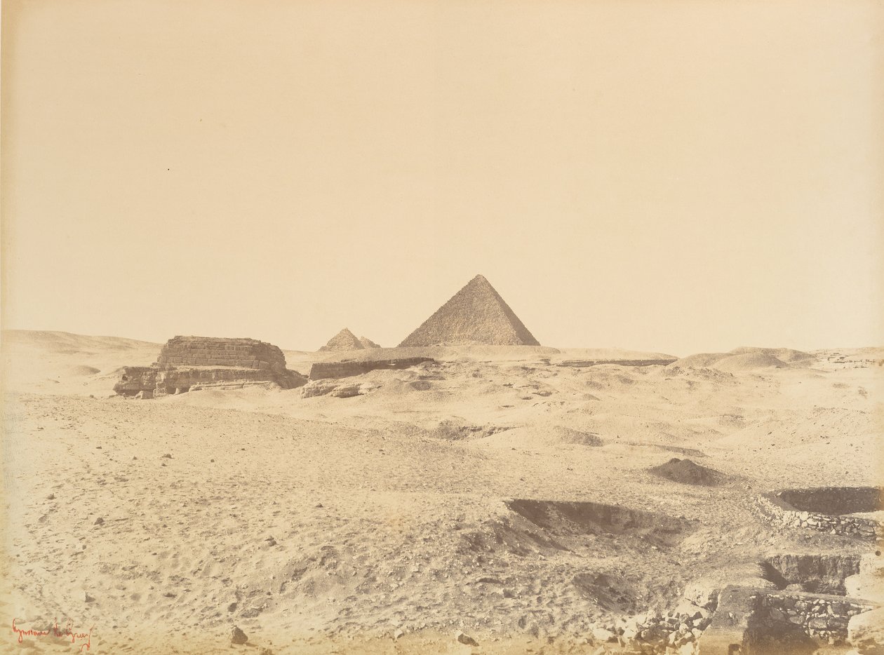 Piramidi di Giza, 1865-69 da Gustave Le Gray