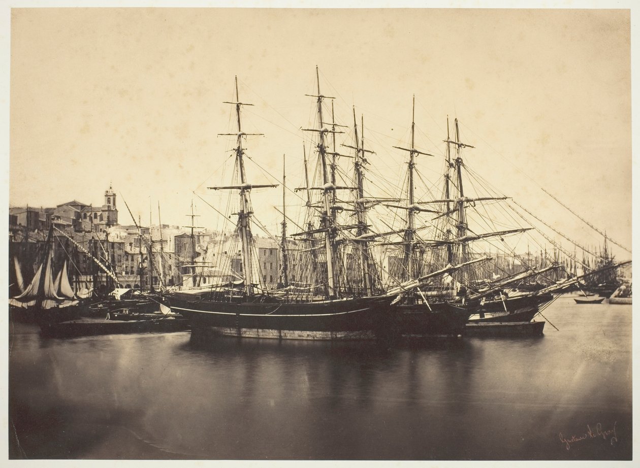 Navi nel porto di Sète da Gustave Le Gray