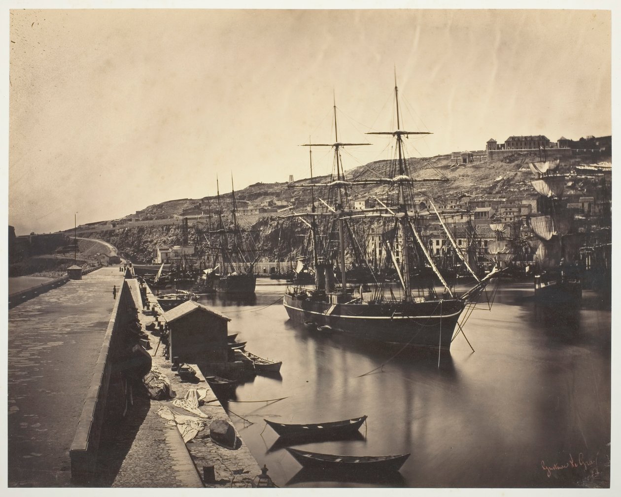 Il porto e la città di Sète-Mediterraneo da Gustave Le Gray