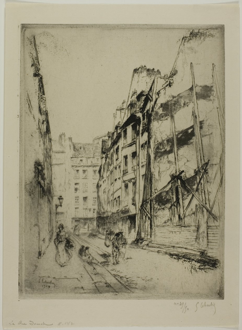La Rue Domat, Parigi da Gustave Leheutre