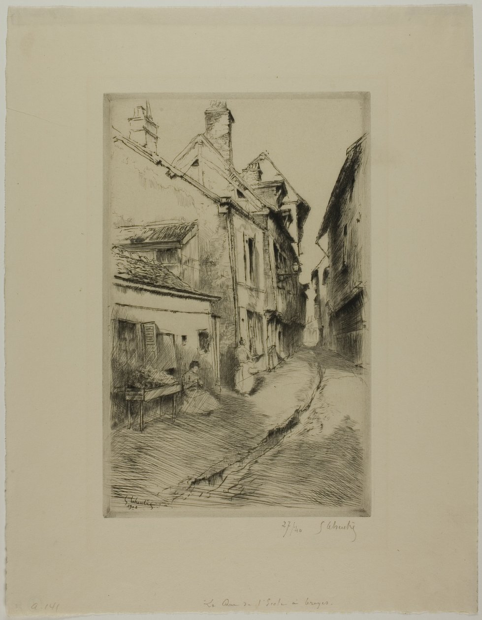 La strada della scuola, Troyes da Gustave Leheutre