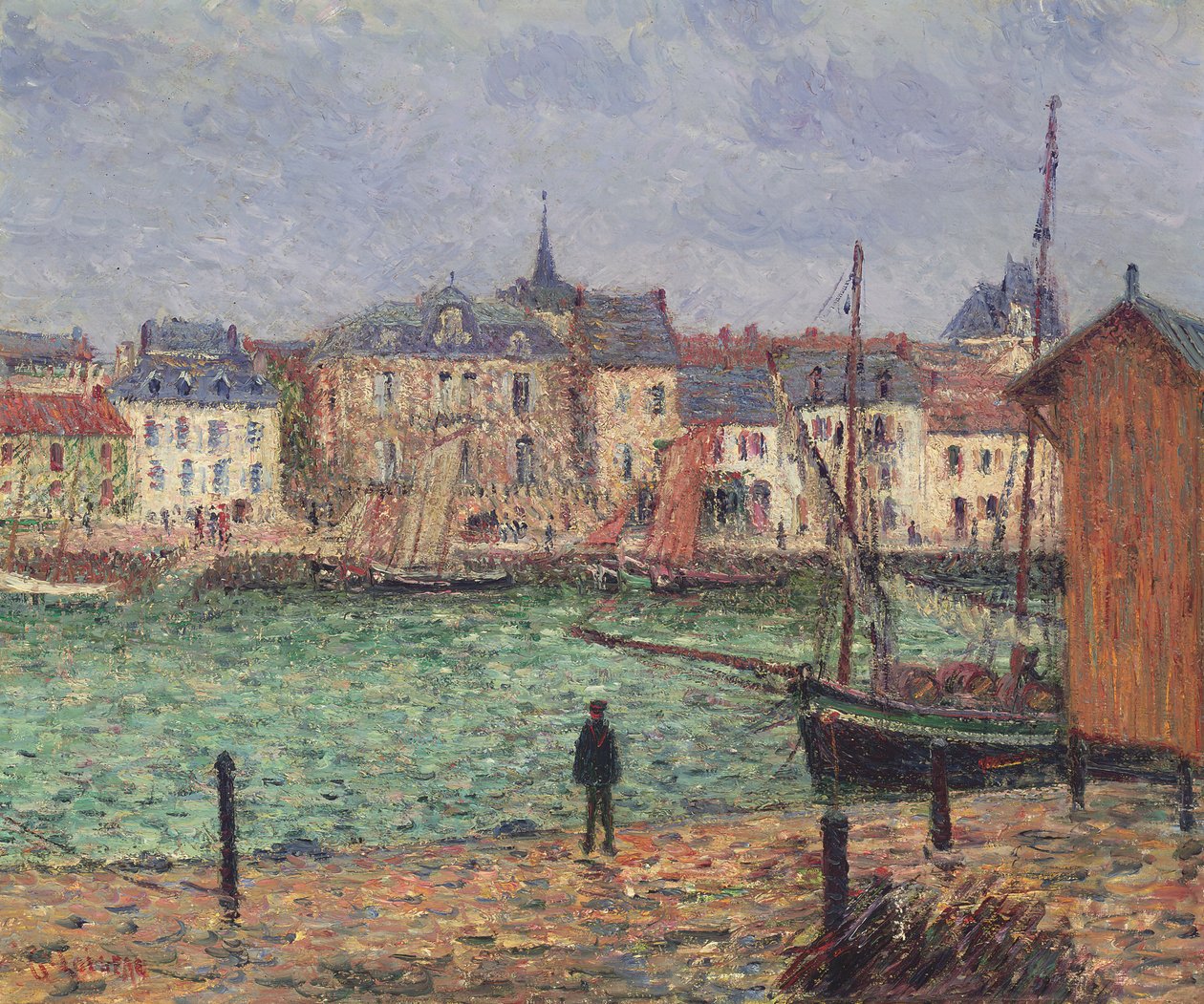 Il porto di Pornic, alta marea da Gustave Loiseau
