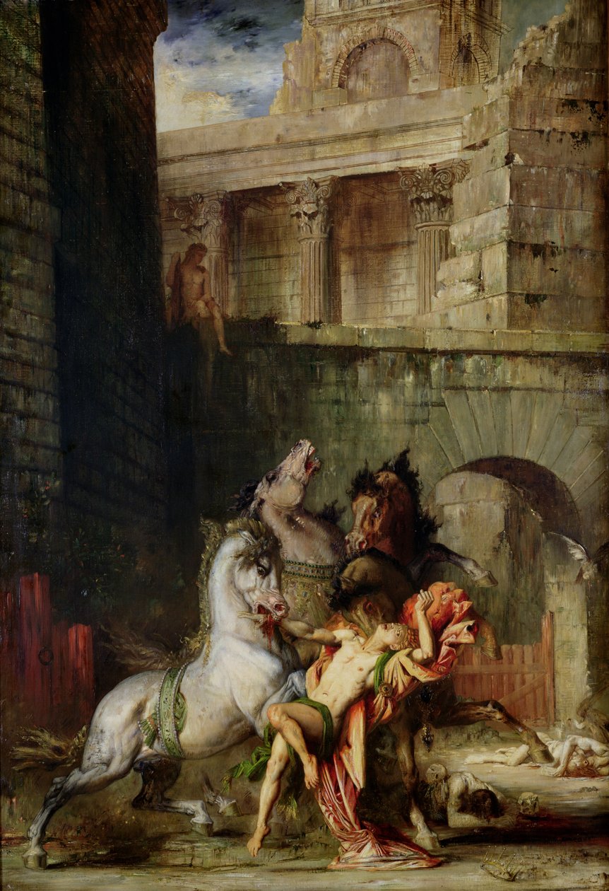 Diomede mangiato dai suoi cavalli, 1865 da Gustave Moreau