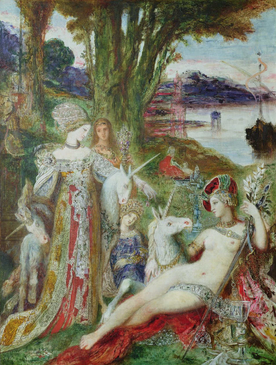 Gli unicorni da Gustave Moreau