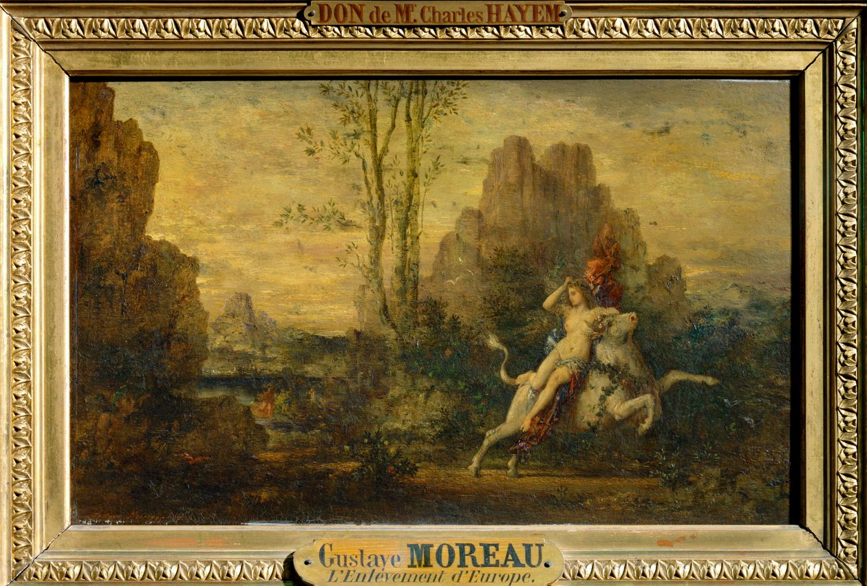 Il ratto di Europa (dipinto su tavola) da Gustave Moreau