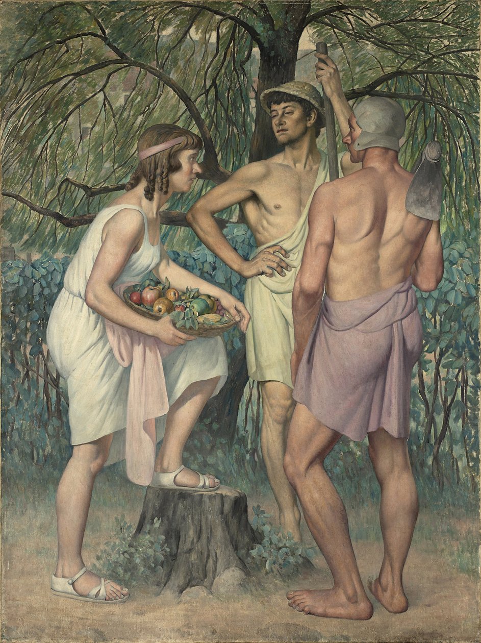 Ritorno dai campi (trittico, parte laterale) da Gustave Pierre