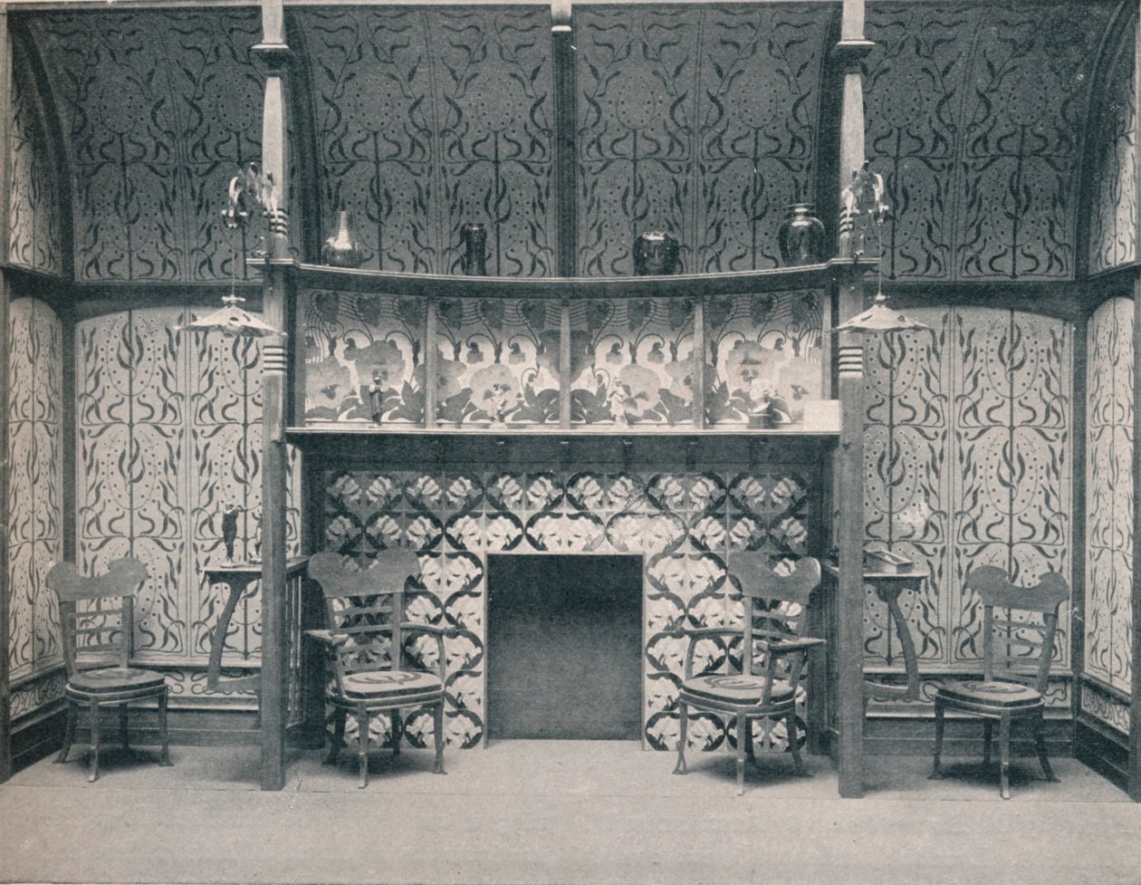 Ingle-Nook progettato da G. Serruier, 1898 da Gustave Serrurier Bovy