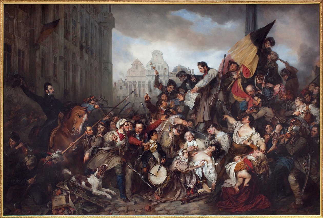 La rivoluzione belga del 1830, 1835 da Gustave Wappers