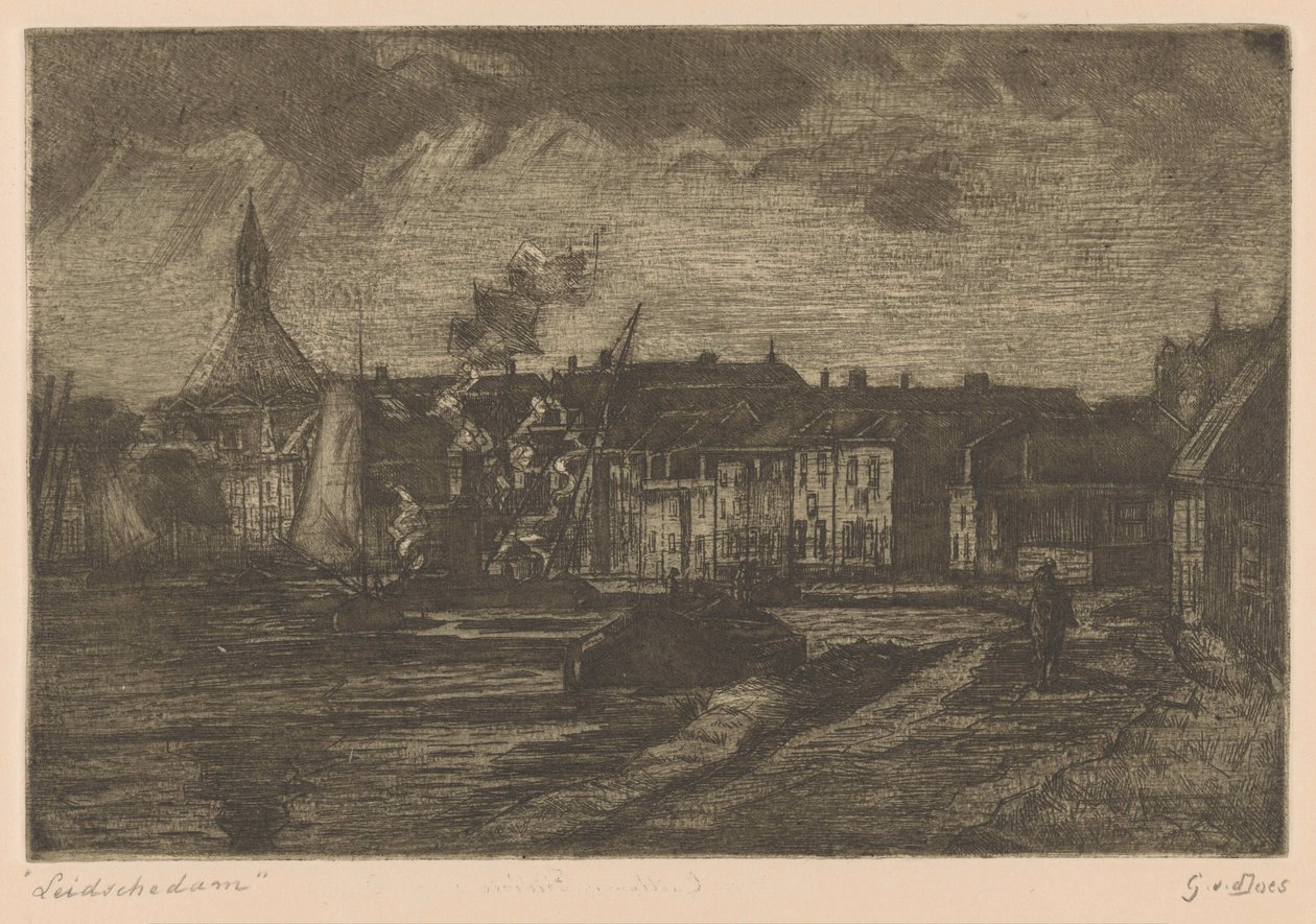 Leidschendam da Gustave van der Does (signed by artist)