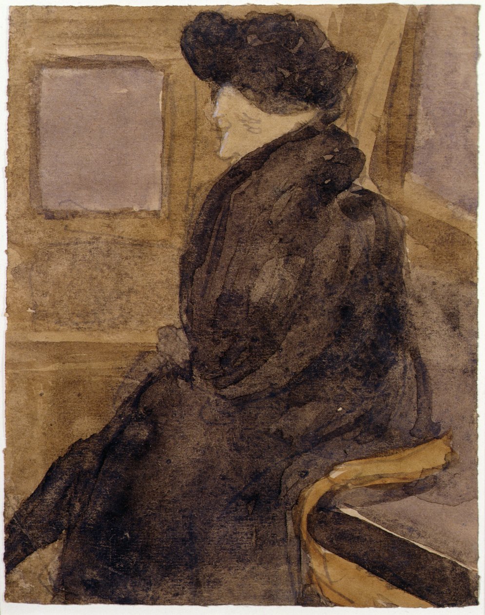 Donna anziana in tram da Gwen John
