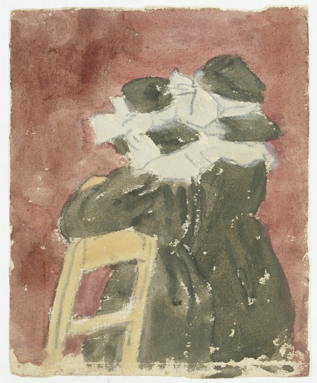Due ragazze in piedi in chiesa da Gwen John