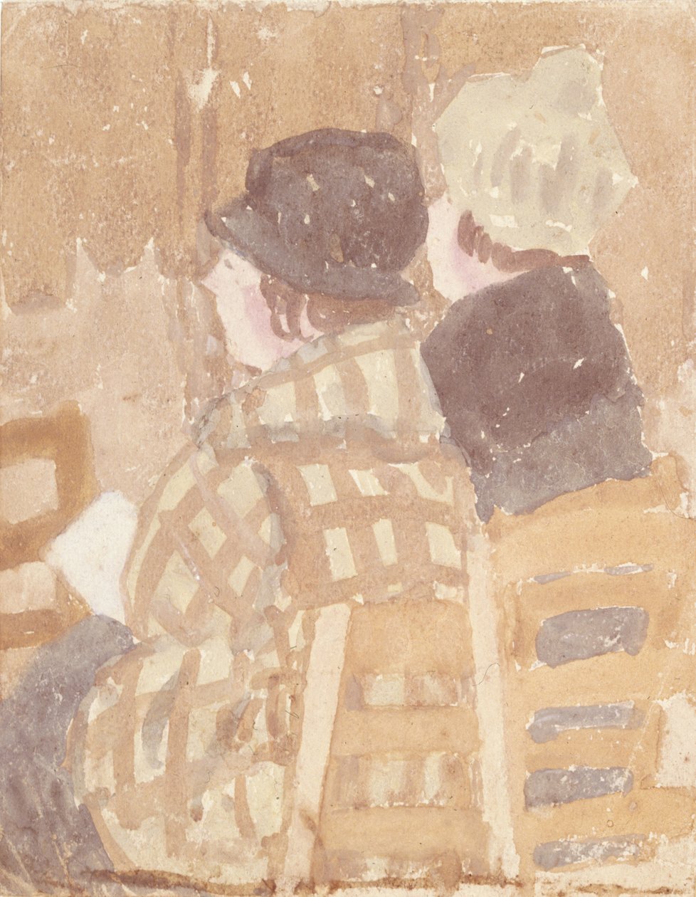 Due donne sedute in chiesa da Gwen John
