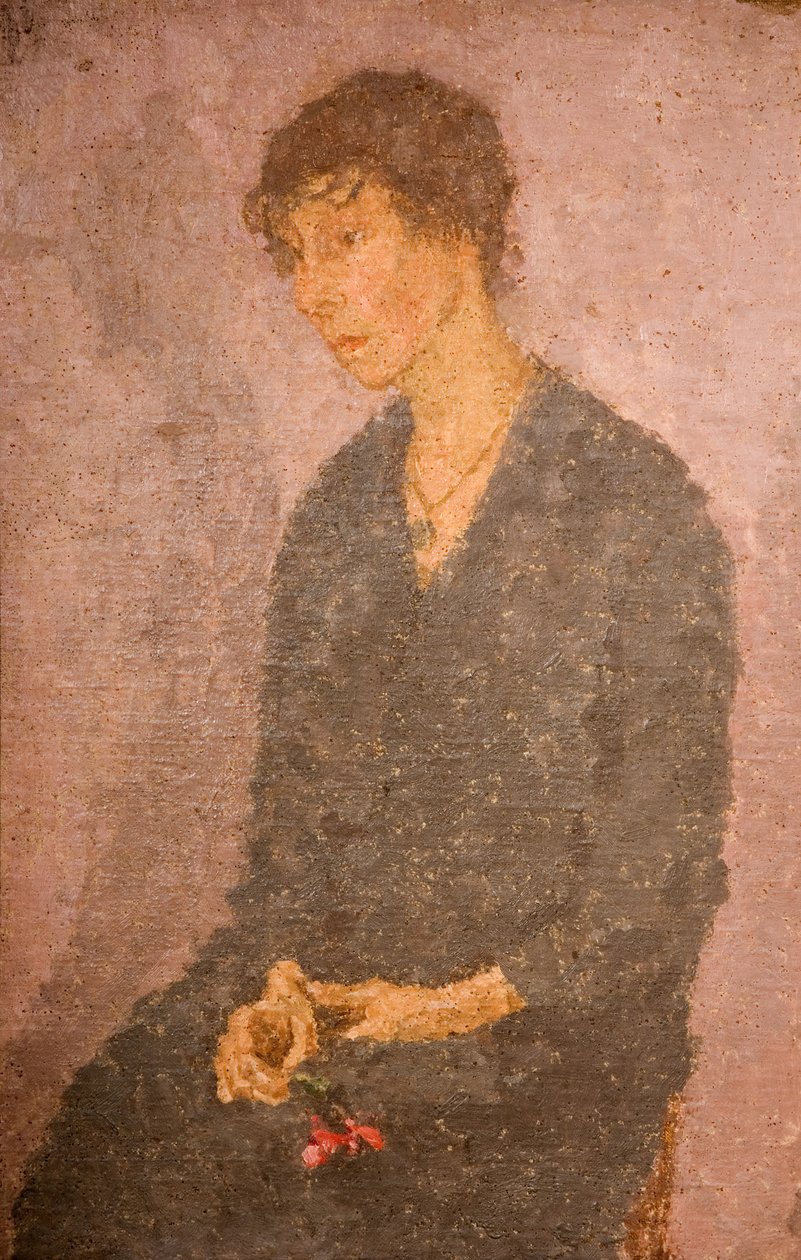 Donna con un fiore da Gwendolen Mary John