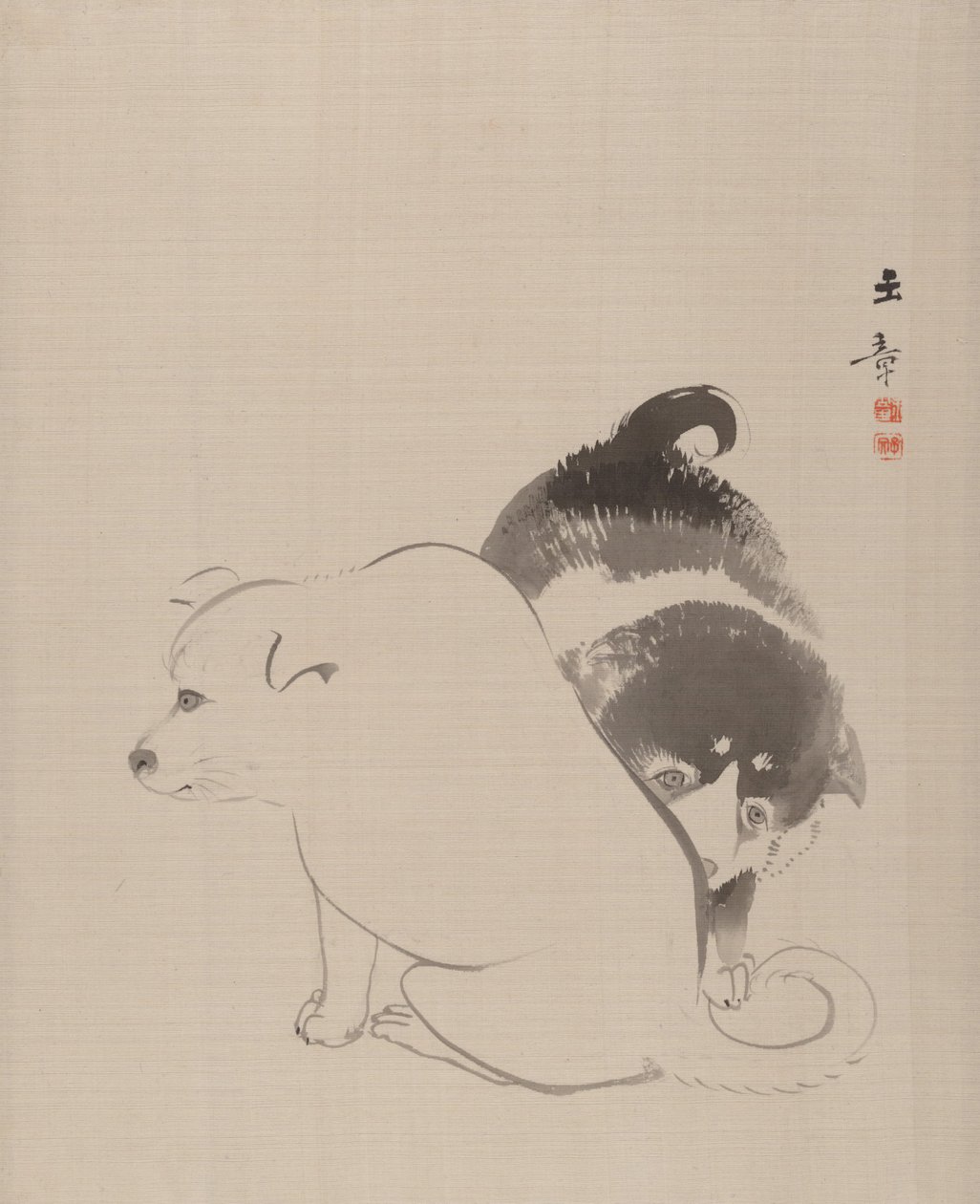 Una Coppia di Cuccioli da Gyokusho Kawabata