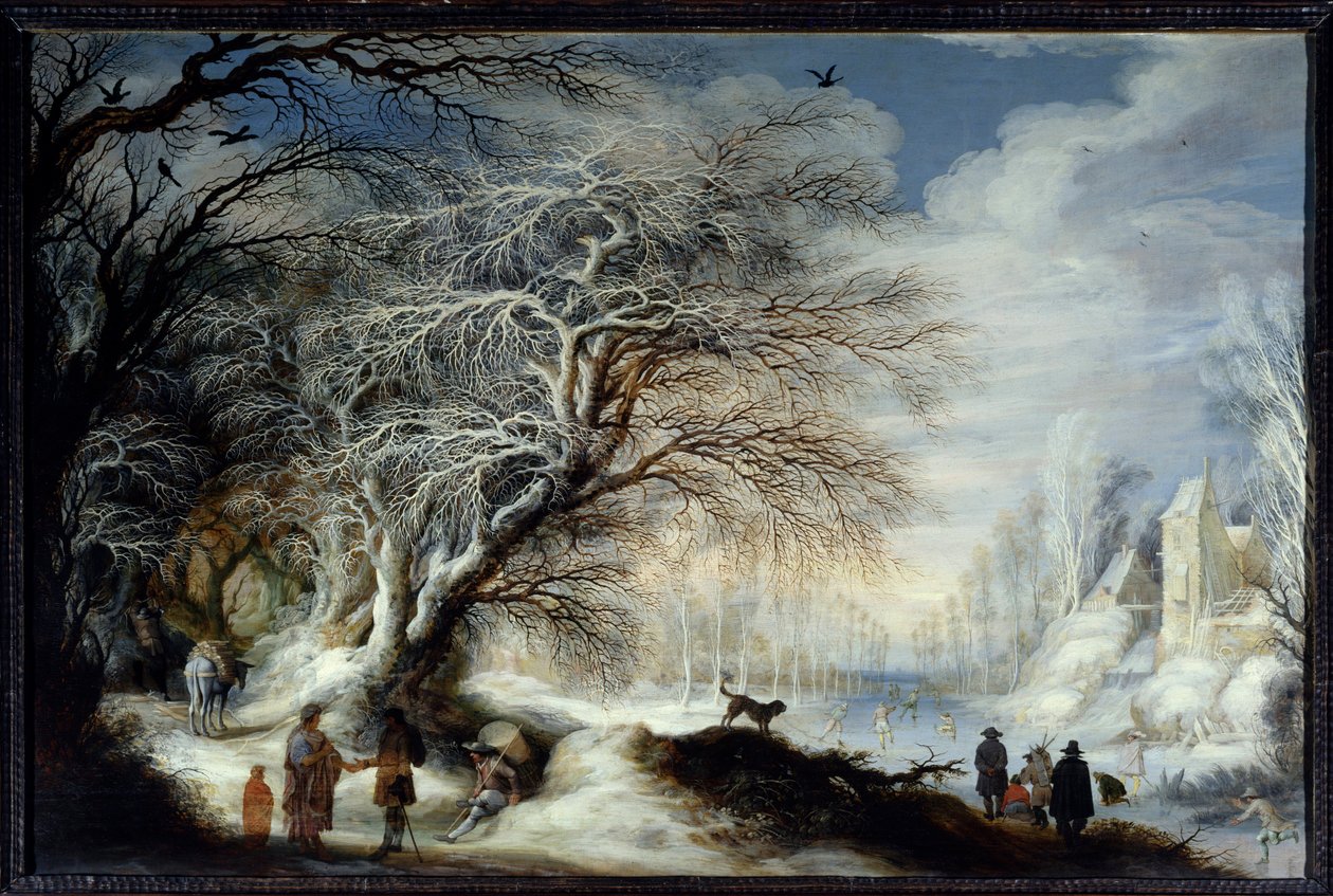 Paesaggio invernale - Dipinto di Gysbrecht Lytens da Gysbrecht Lytens or Leytens