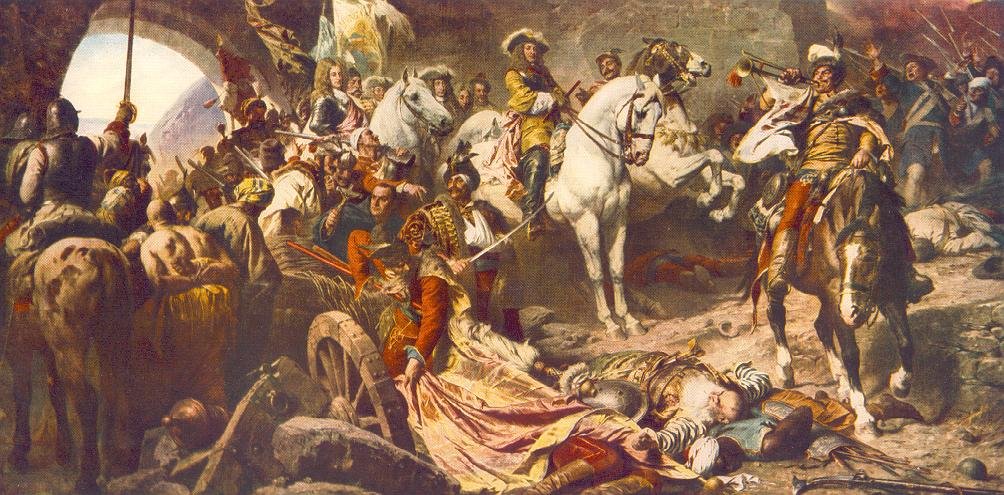 La riconquista del castello di Buda nel 1686 da Gyula Benczúr