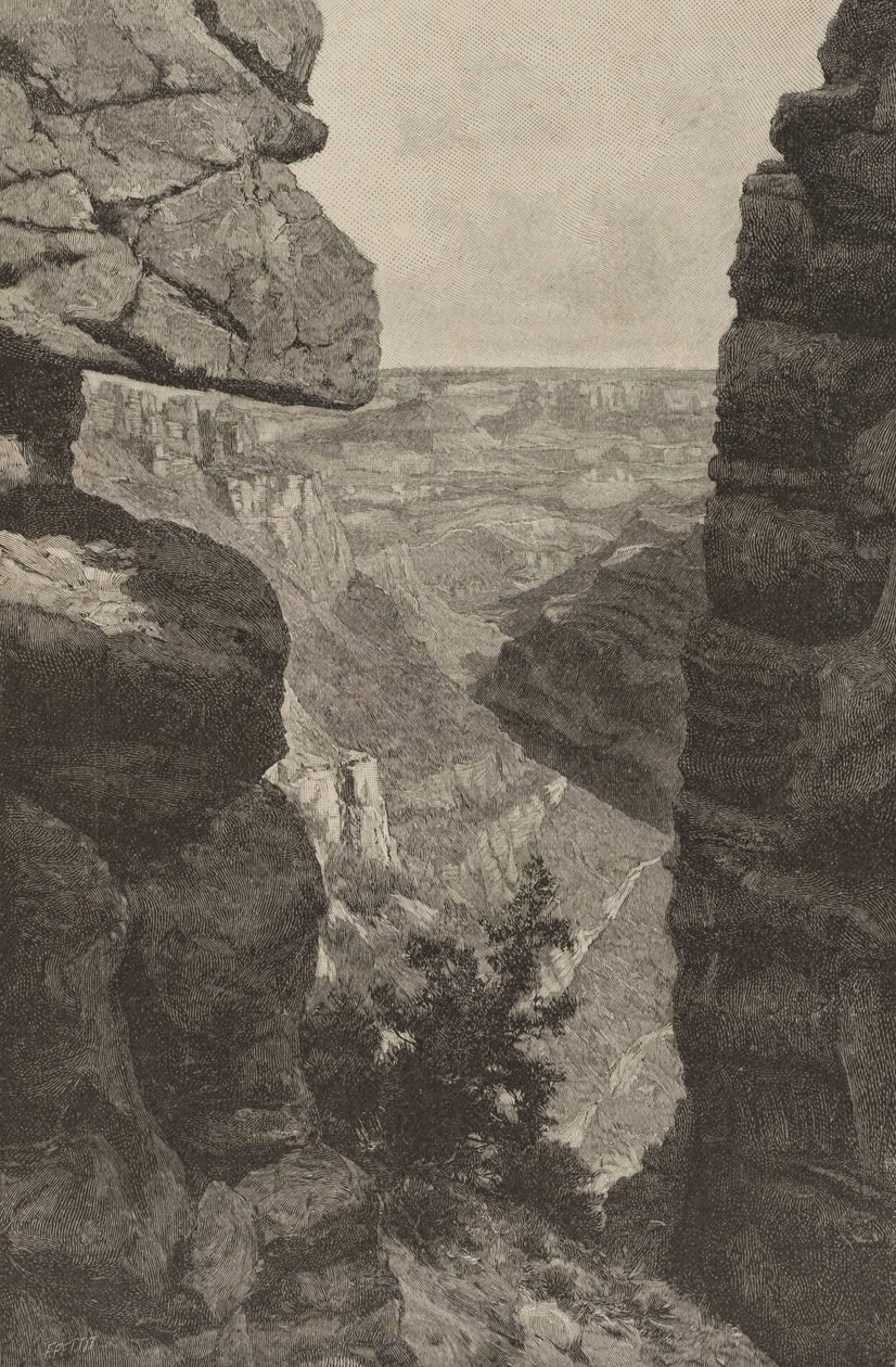 Grand Canyon del Colorado, vista dal sentiero Hance da H. Bolton Jones