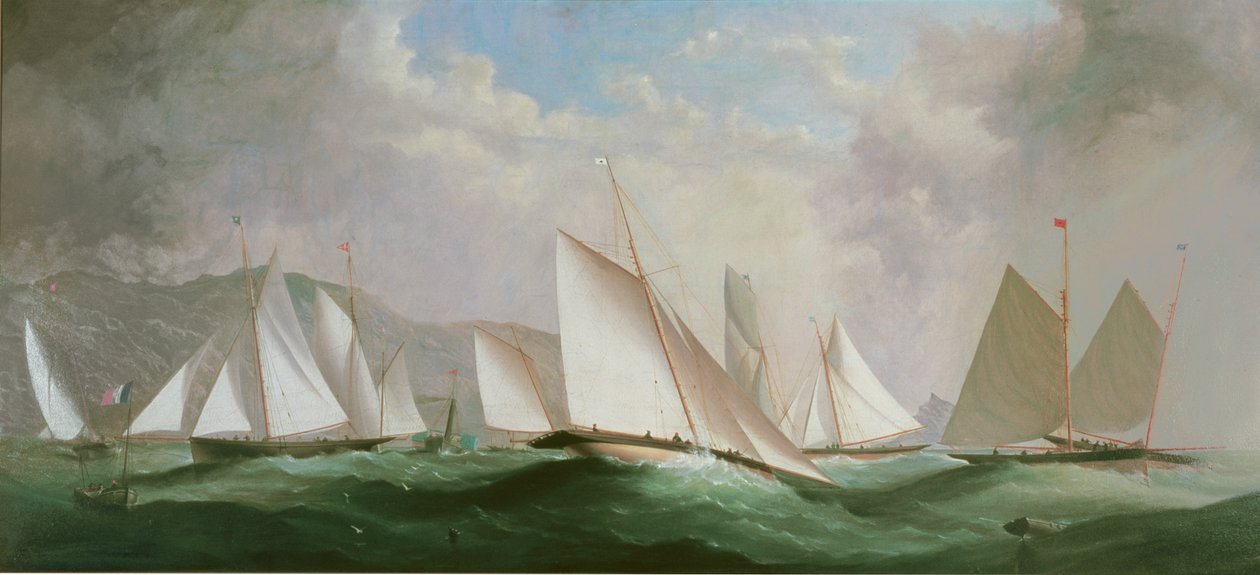 Preparativi per la partenza, Regata del Dart Yacht Club, 1868 da H. Forrest