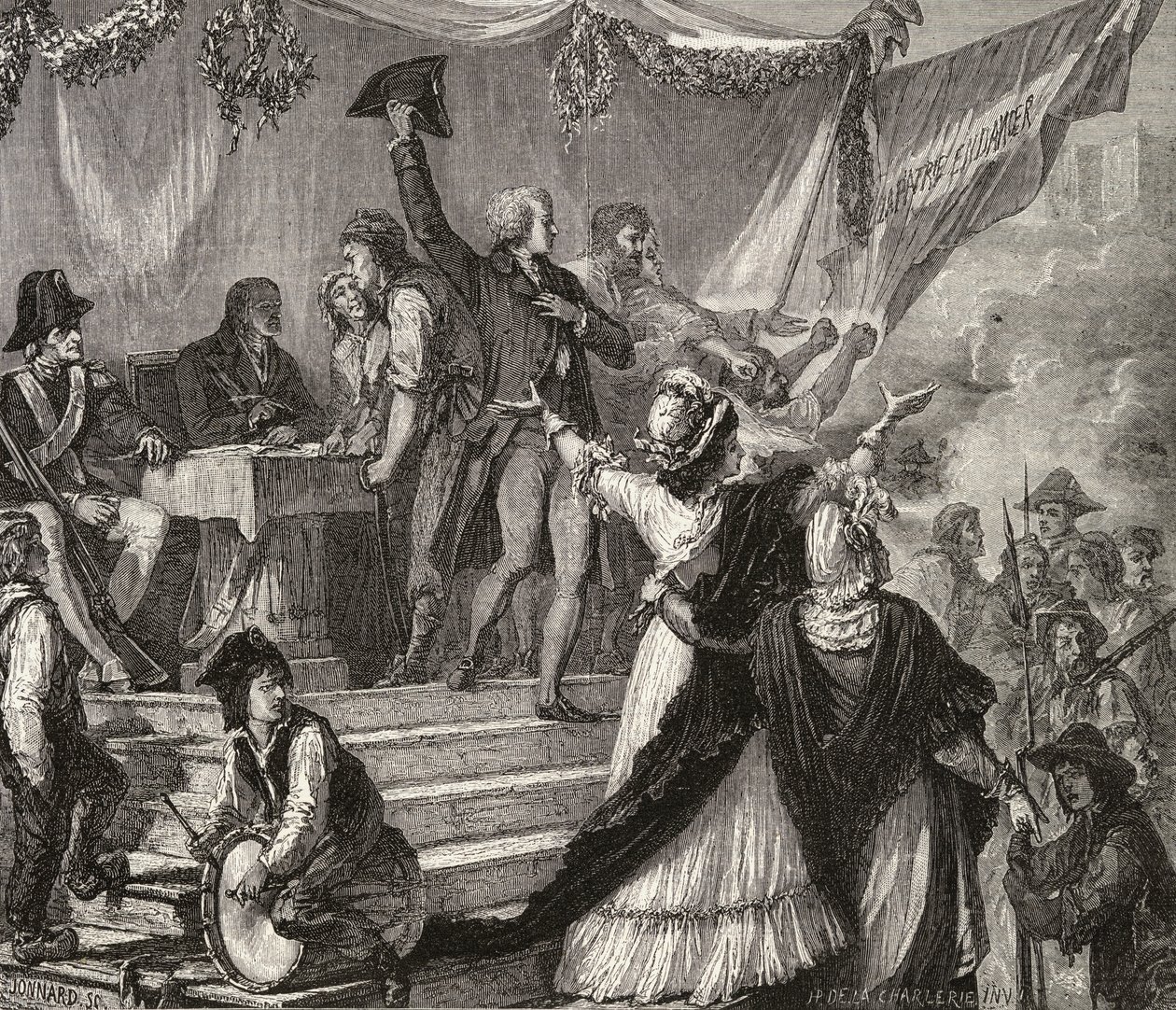 Arruolamento di volontari nella Guardia Nazionale nel 1791 da H. de la Charlerie