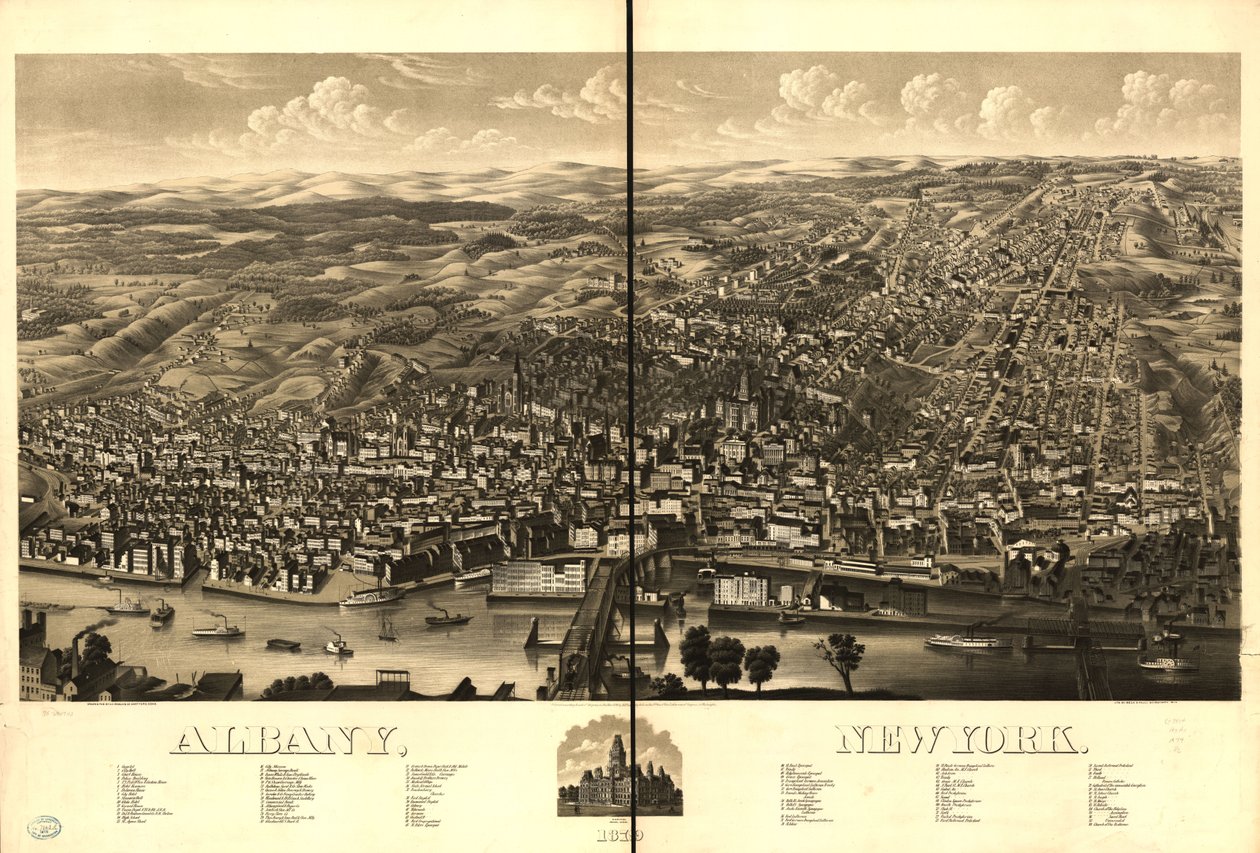 Albany, New York 1879 da H.H. Rowley and Co.; Beck and Pauli