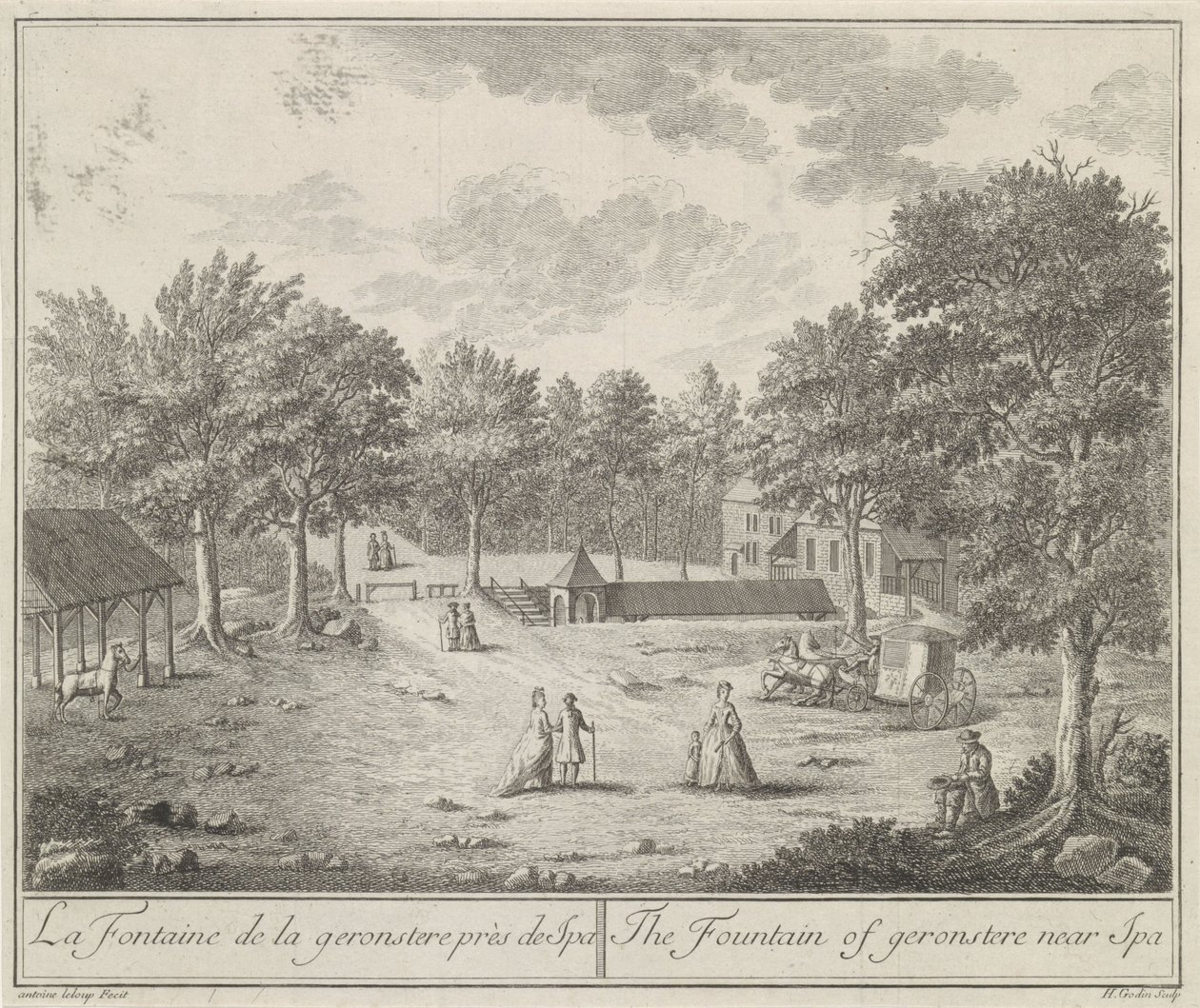 La Fontaine de la geronstere vicino a Spa da H.J. Godin