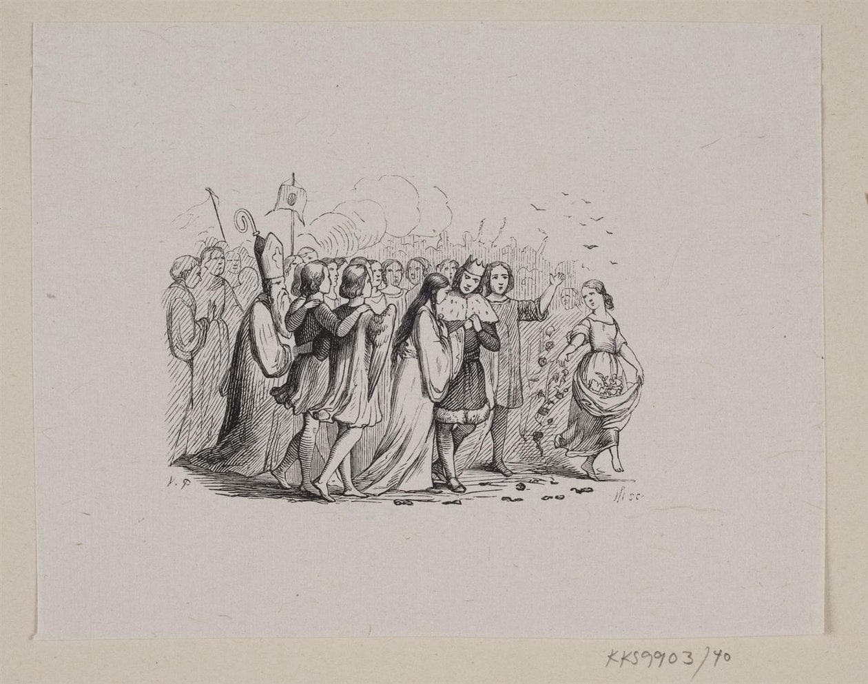 Illustrazione per "I cigni selvatici" in H.C. Andersen, "Fiabe e storie", Volume 1 da H.P. Hansen