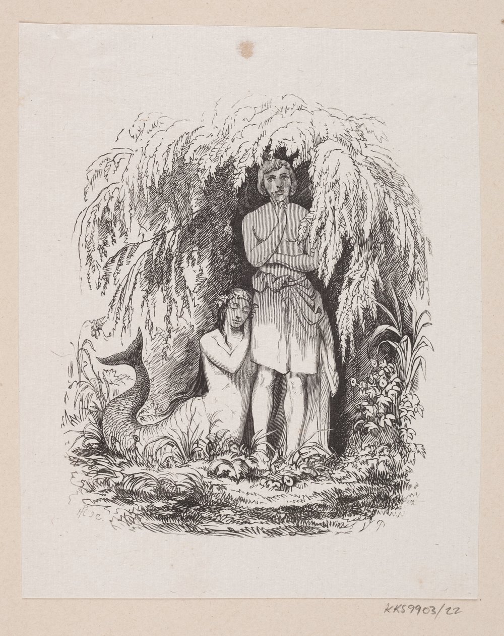 Illustrazione per "La Sirenetta" in H.C. Andersen, "Fiabe e Storie", Volume 1 da H.P. Hansen