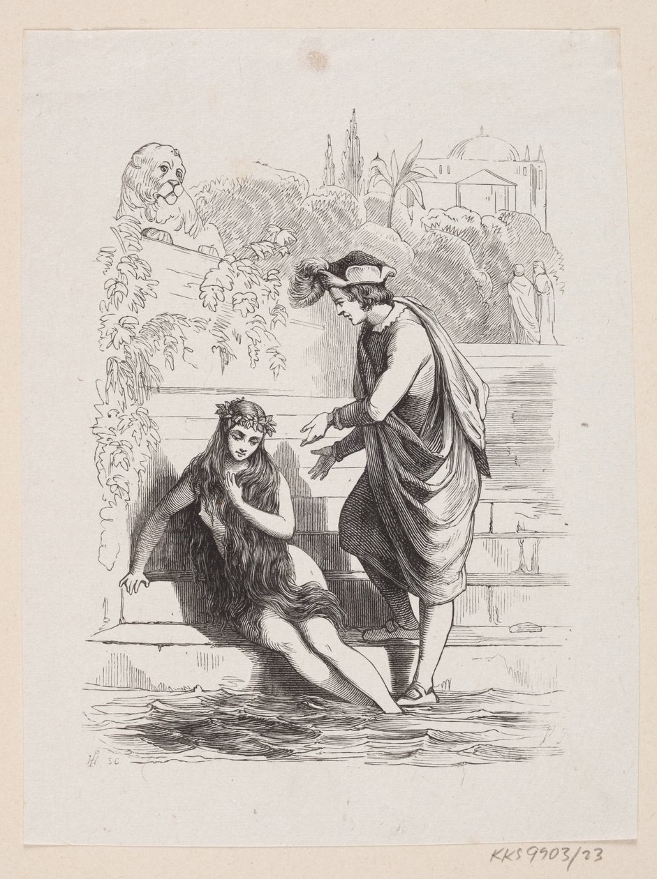 Illustrazione per "La Sirenetta" in H.C. Andersen, "Fiabe e Storie", Volume 1 da H.P. Hansen