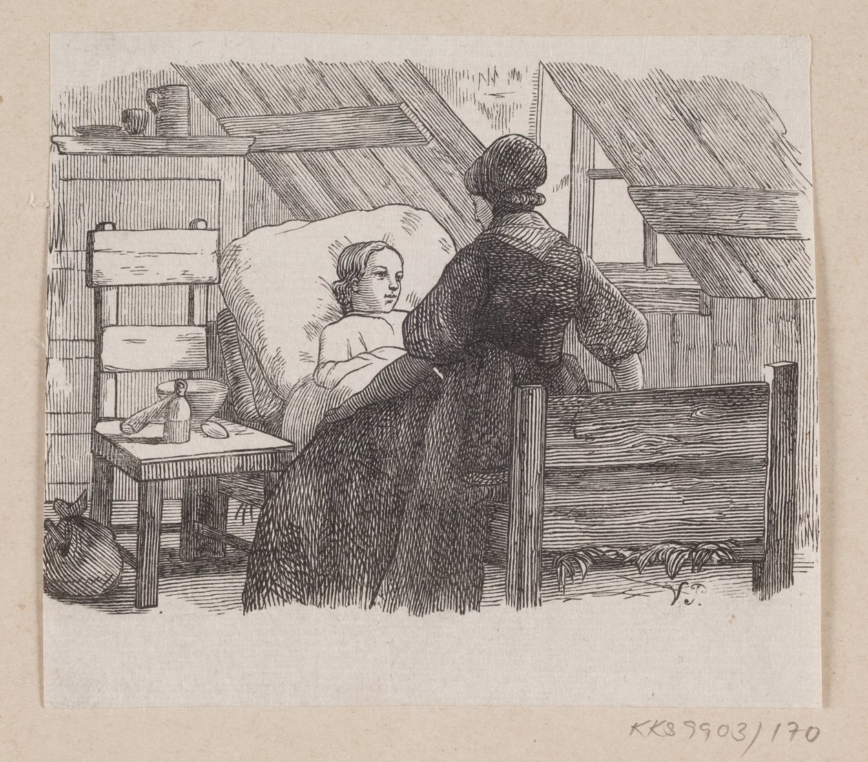 Illustrazione per "Cinque da un baccello di pisello" in H.C. Andersen, "Fiabe e Storie", Volume 2 da H.P. Hansen