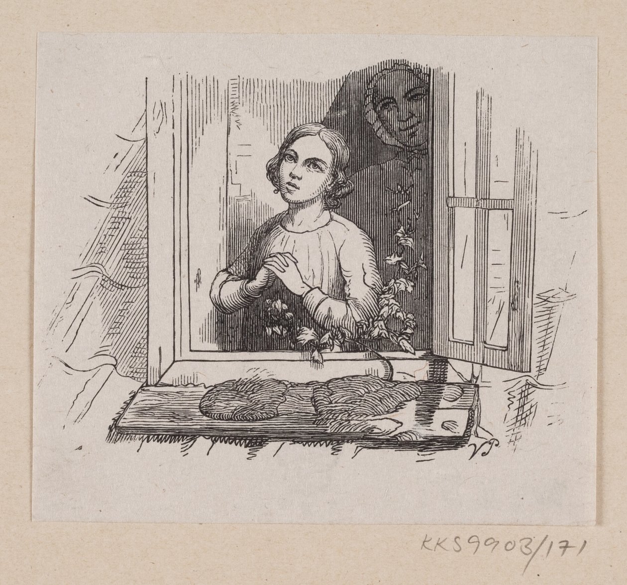 Illustrazione per "Cinque da un baccello di pisello" in H.C. Andersen, "Fiabe e storie", Volume 2 da H.P. Hansen