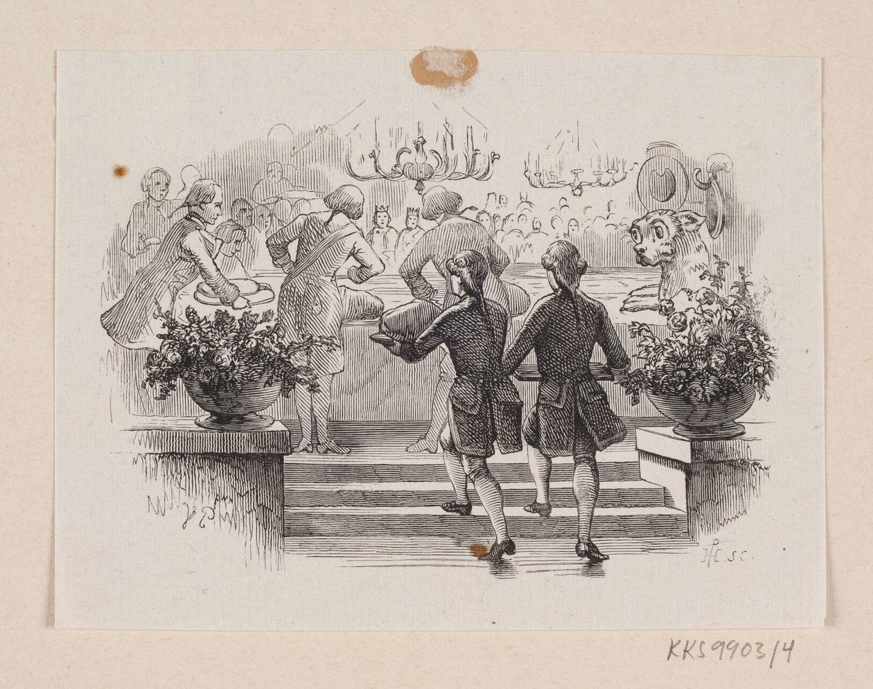 Illustrazione per "Fyrtøjet" in H.C. Andersen, "Fiabe e Storie", Volume 1 da H.P. Hansen