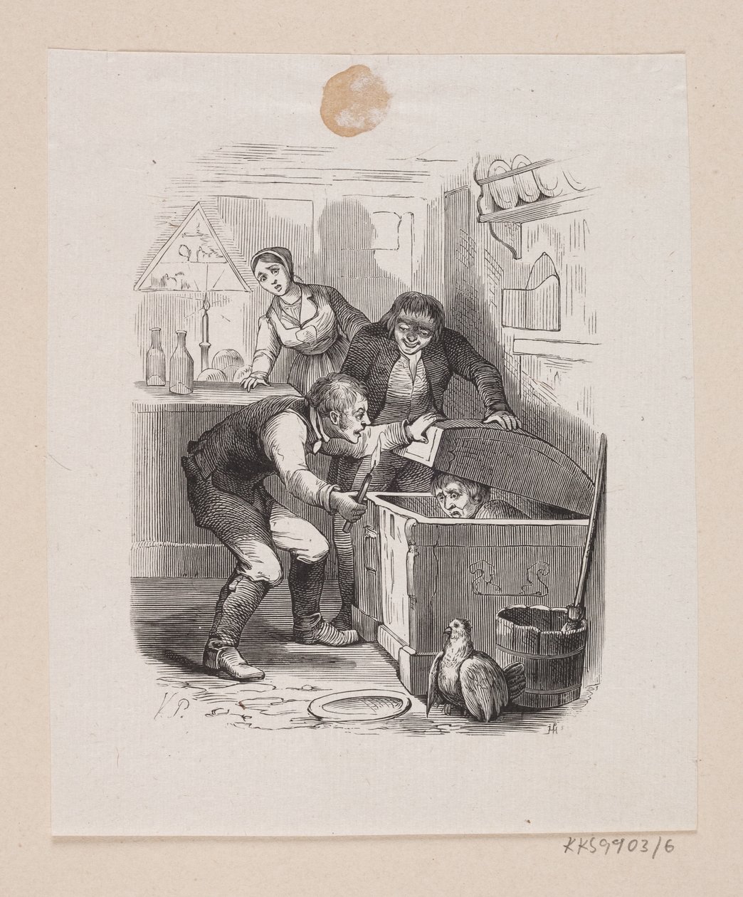 Illustrazione per "Lille Claus og store Claus" in H.C. Andersen, "Eventyr og Historier", Volume 1 da H.P. Hansen