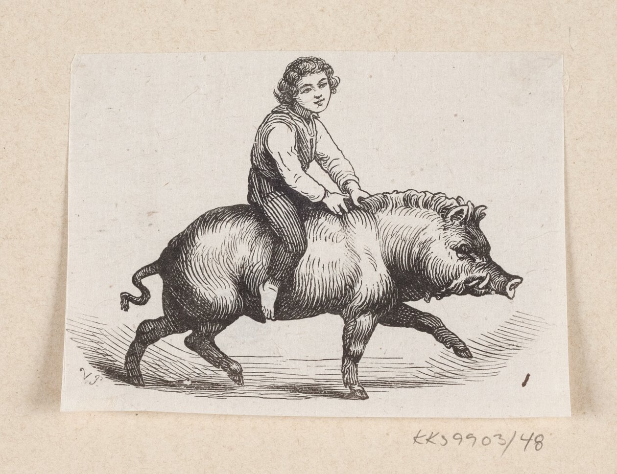 Illustrazione per "Il maiale di metallo" in H.C. Andersen, "Fiabe e storie", Volume 1 da H.P. Hansen