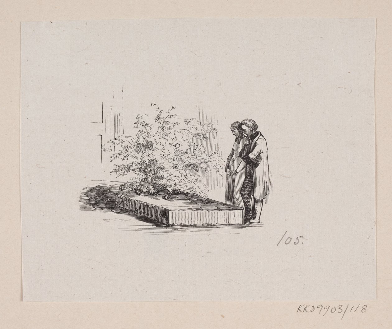 Illustrazione per "Nabofamilierne" in H.C. Andersen, "Fiabe e Storie", Volume 2 da H.P. Hansen
