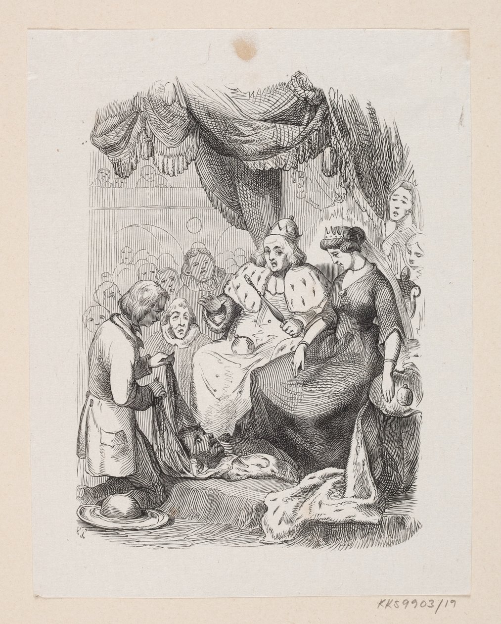 Illustrazione per "Il compagno di viaggio" in H.C. Andersen, "Fiabe e storie", Volume 1 da H.P. Hansen