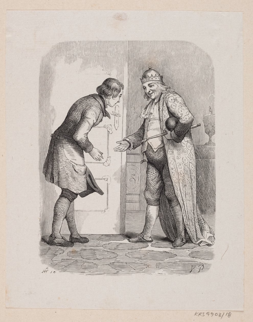 Illustrazione per "Il compagno di viaggio" in H.C. Andersen, "Fiabe e storie", Volume 1 da H.P. Hansen