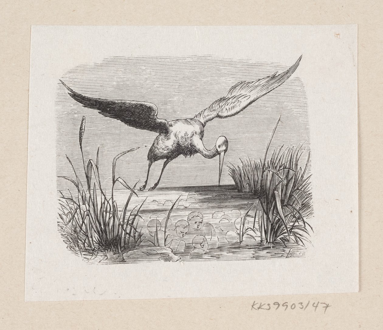 Illustrazione per "Le cicogne" in H.C. Andersen, "Fiabe e storie", Volume 1 da H.P. Hansen