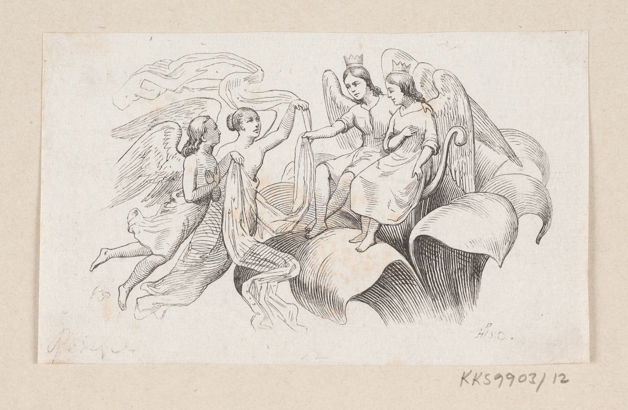 Illustrazione per "Pollicina" in H.C. Andersen, "Fiabe e Storie", Volume 1 da H.P. Hansen
