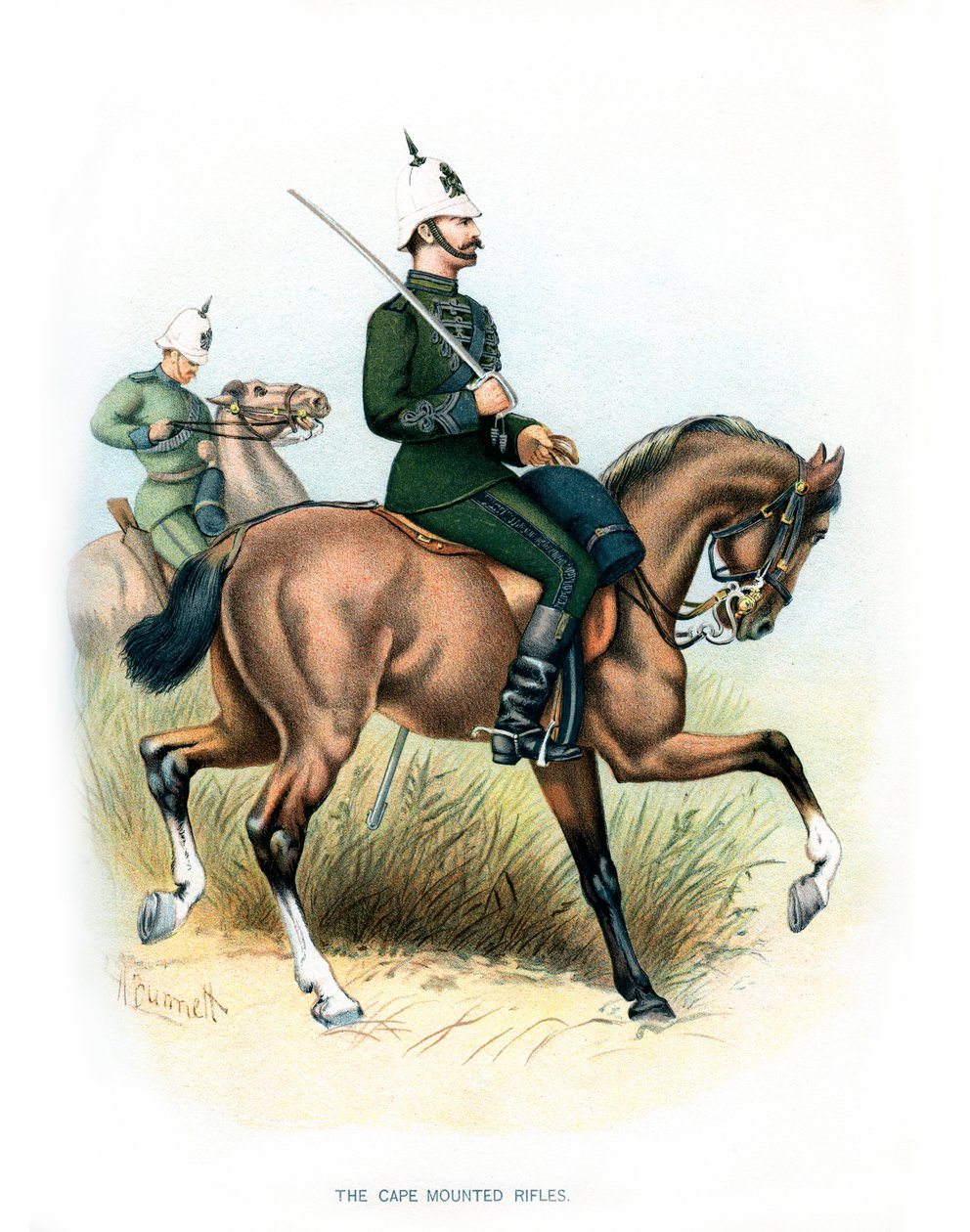 I Fucilieri a cavallo del Capo, c1890 da H. Bunnett