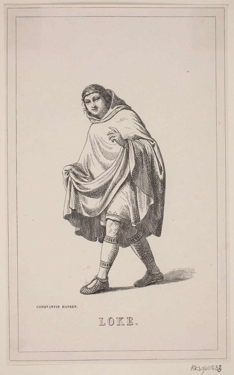 Loke. Illustrazione per la storia della Danimarca di Fabricius 1, 108. da H. C. Henneberg