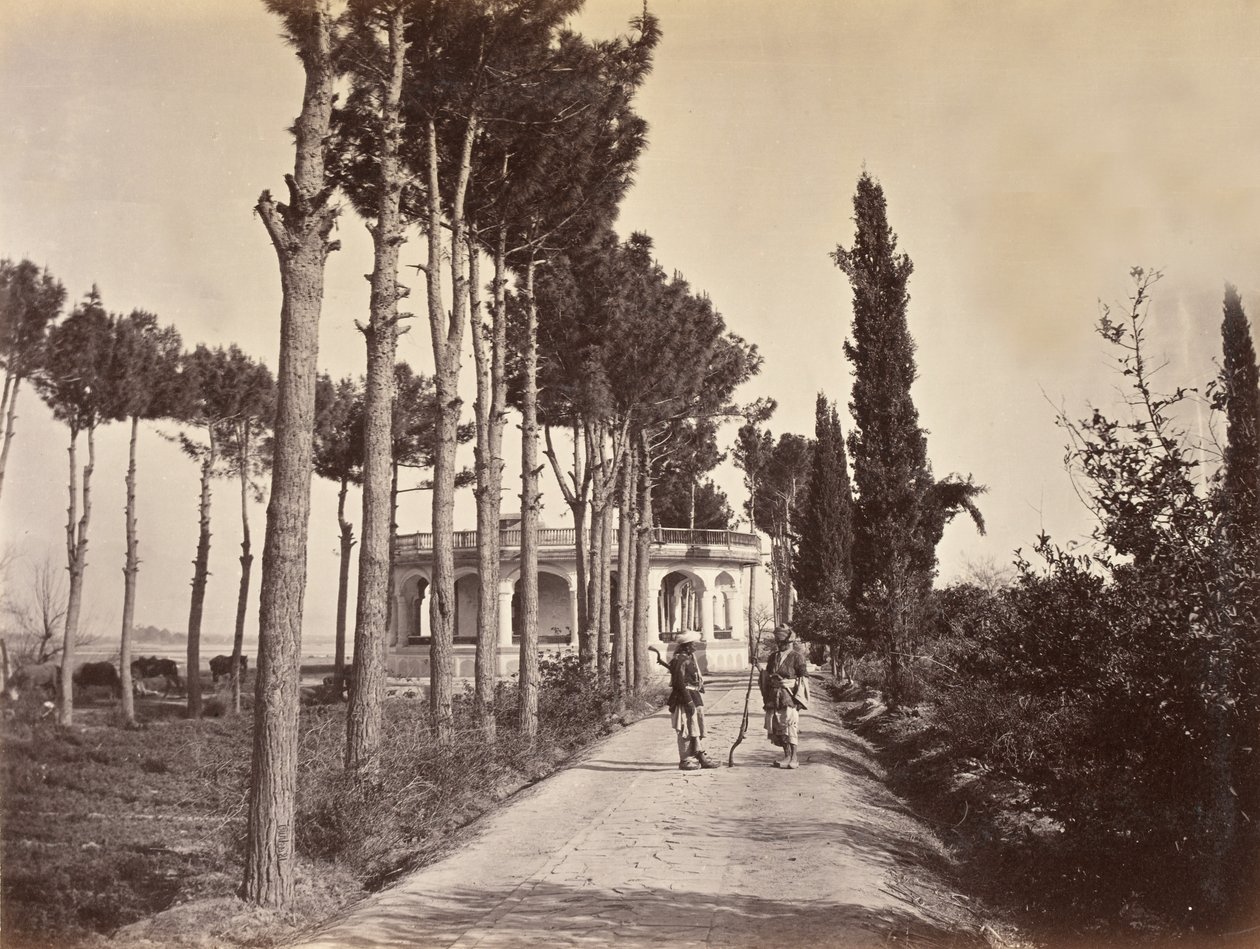 Afghani nei giardini di Babur, Jalalabad, 1878 da H. Charuis
