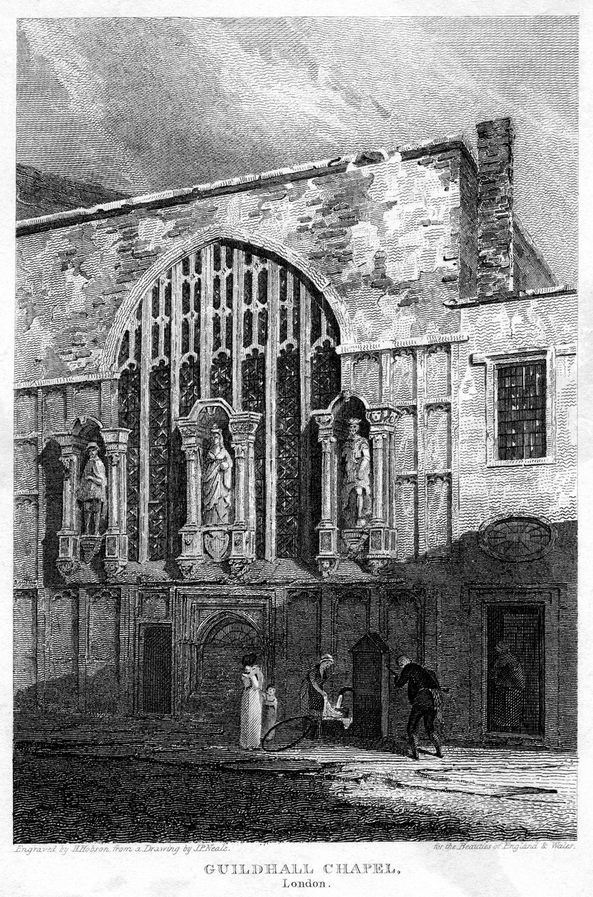 Cappella della Guildhall, Città di Londra, 1815 da H. Hobson