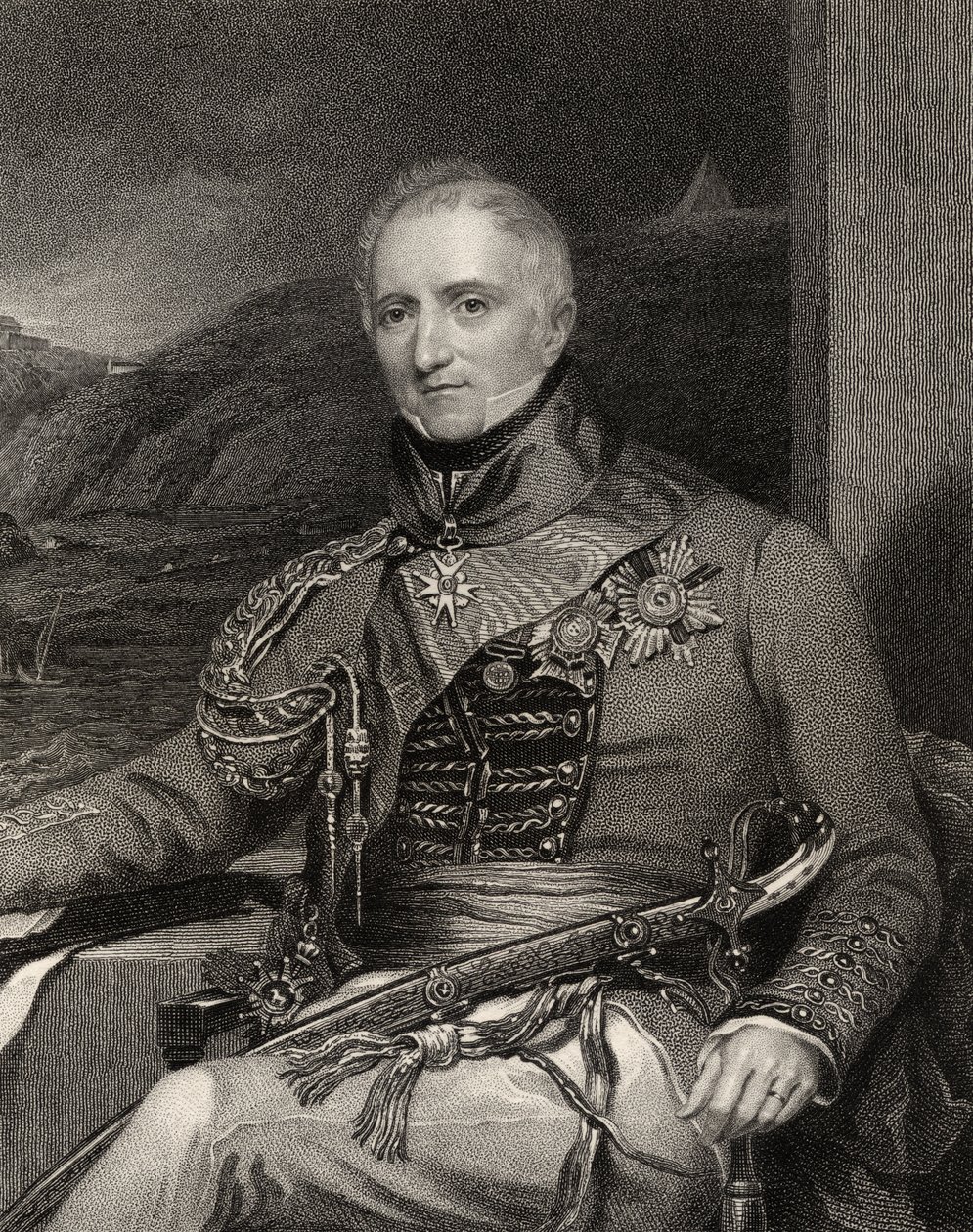 Sir Rufane Shaw Donkin, inciso da W. Holl, da 
